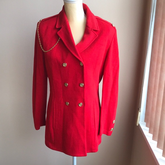St John Collection Red blazer Sz 10